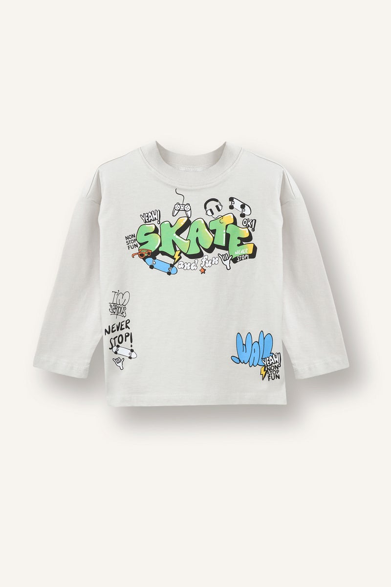 ديفاكتو تيشيرت بيبي اولادي كم طويل قصة عادية - Image 1